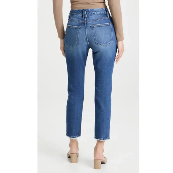 NWT Good American Good Classic Skinny Jeans High Rise Raw Hem Medium Wash 00 - Picture 4 of 12